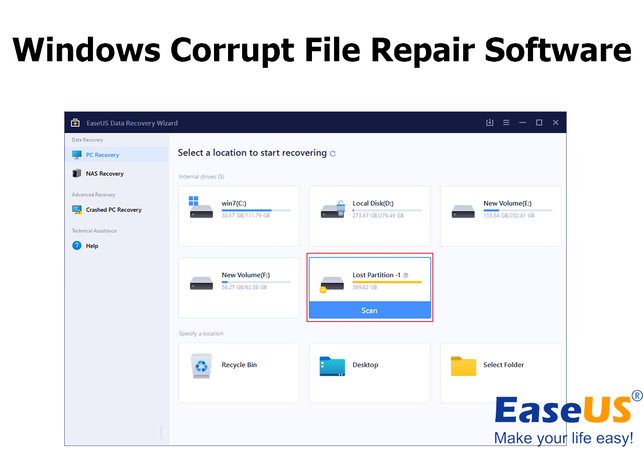 Windows Corrupt File Repair Software