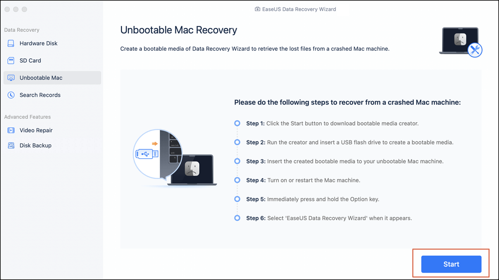 Récupérer les fichiers d'un Mac qui ne démarre pas
