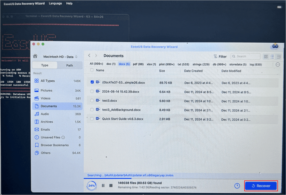 Recover and Save Data on an External Disk