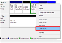 supprimer la partition du SSD