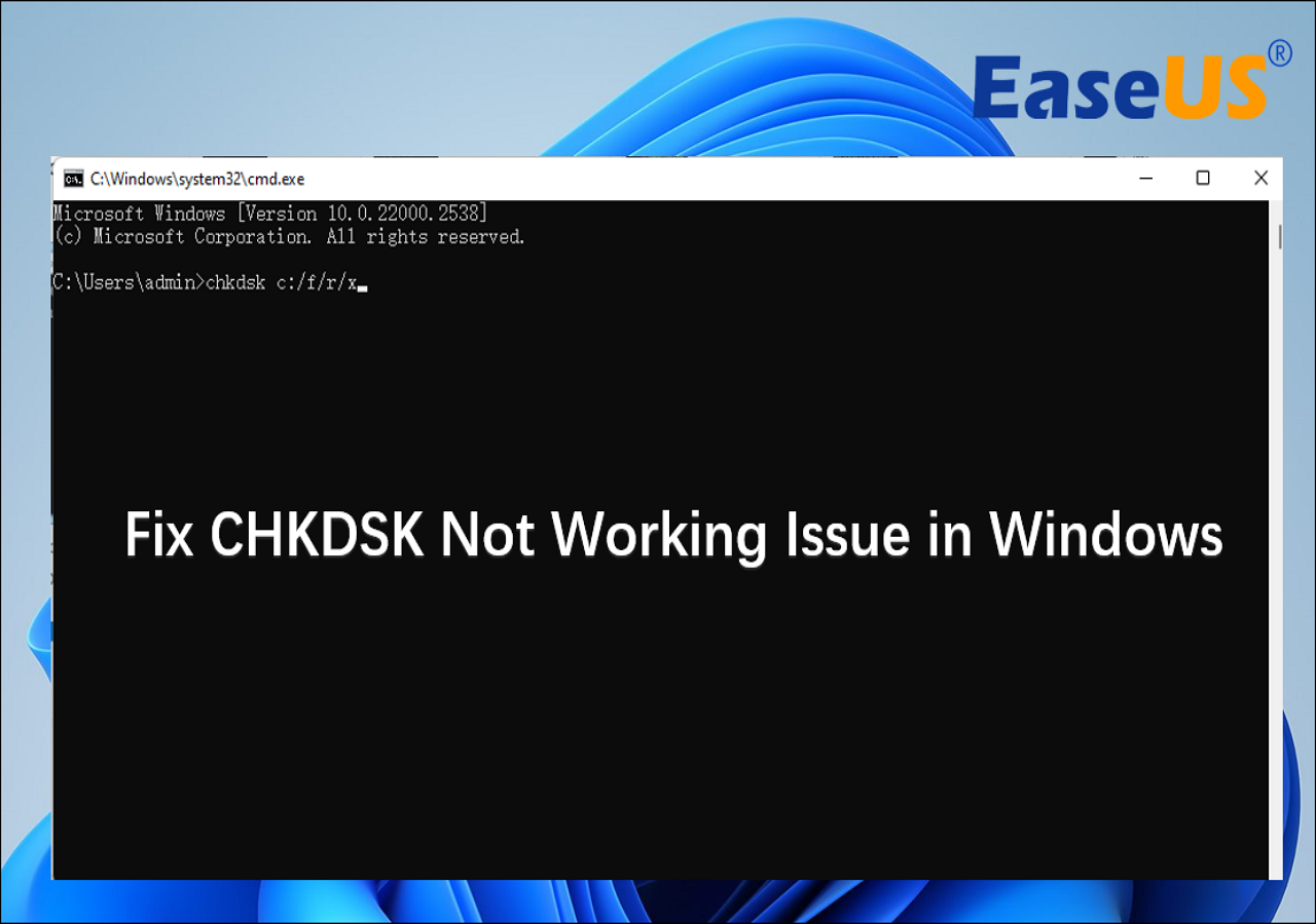 consertar chkdsk não funciona