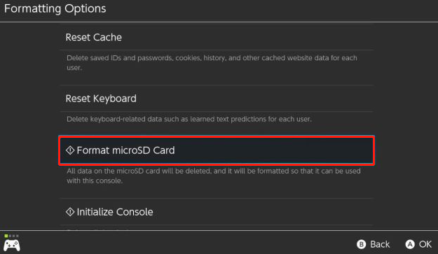 Nintendo demande le formatage de la carte SD