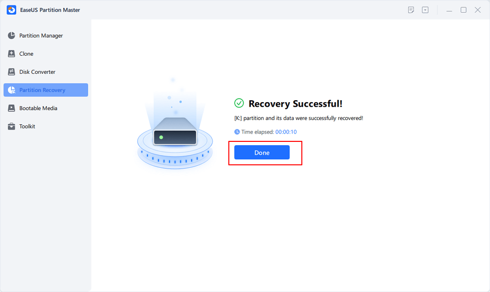external partiton recovery step 4