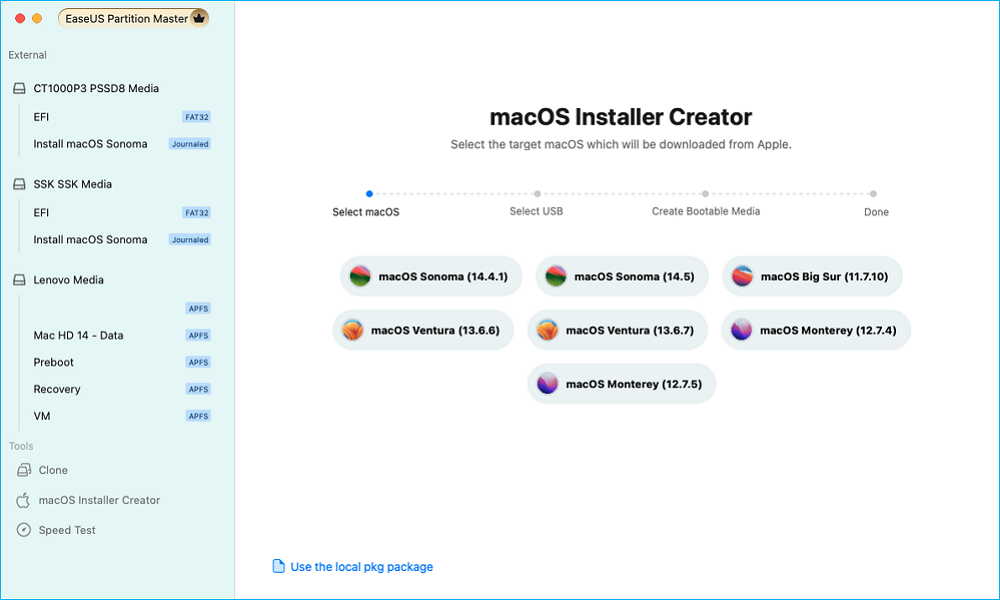 home page