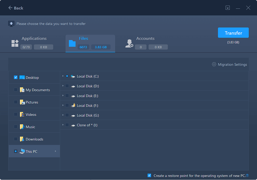 Transférer des fichiers d'un PC à un PC - étape 3