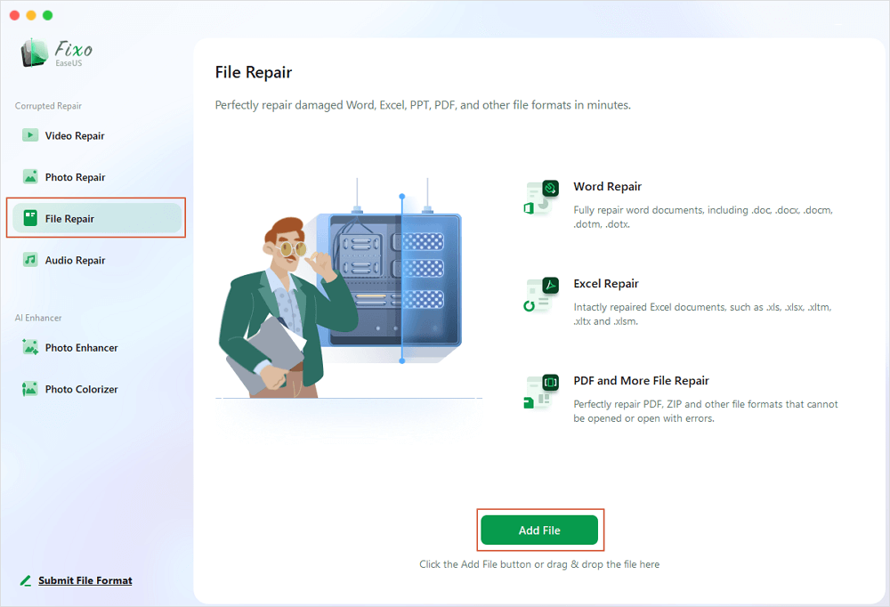 macfixo document repair step 1