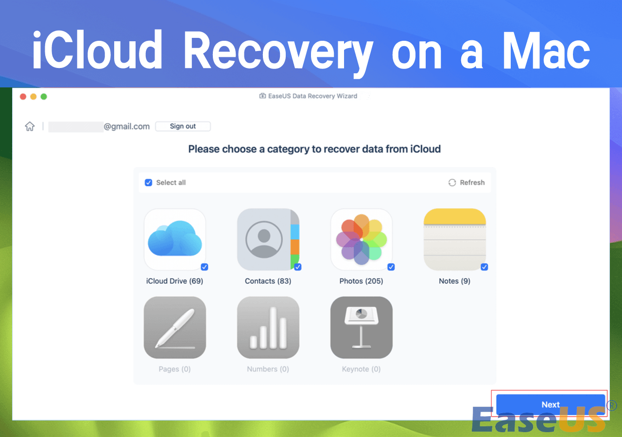 iCloud-Wiederherstellung auf einem Mac