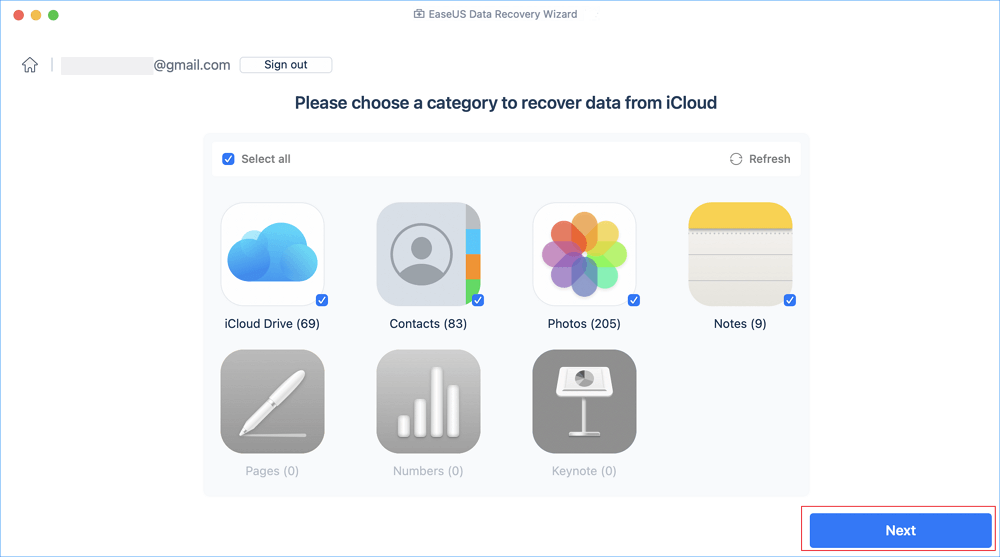 Choose the iCloud Drives category